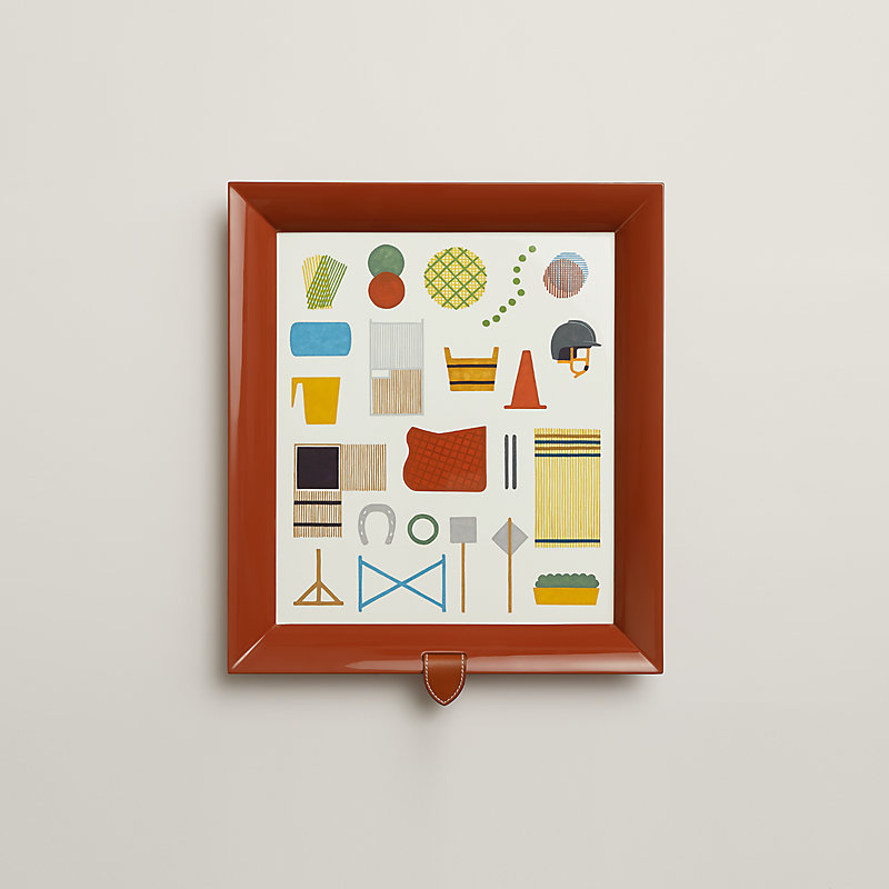 Atrium Saut Hermès tray, small model - Brown | Hermès USA